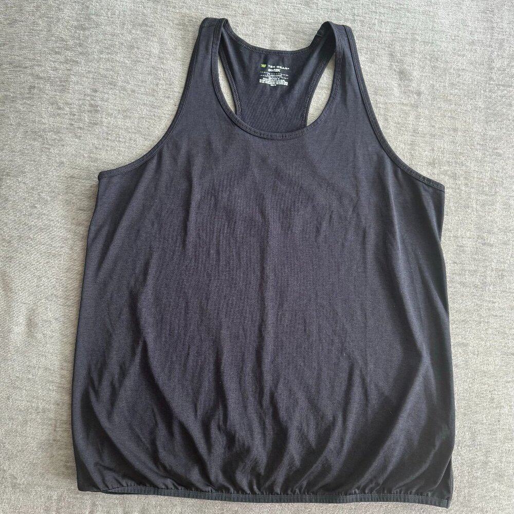 TEK GEAR DRYTEK BLACK TANKTOP ACTIVEWEAR LARGE